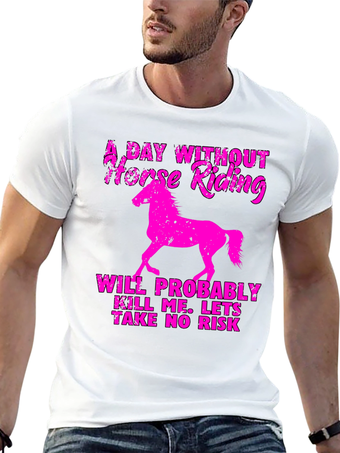 Horse Riding Graphic Tee - A Day Without