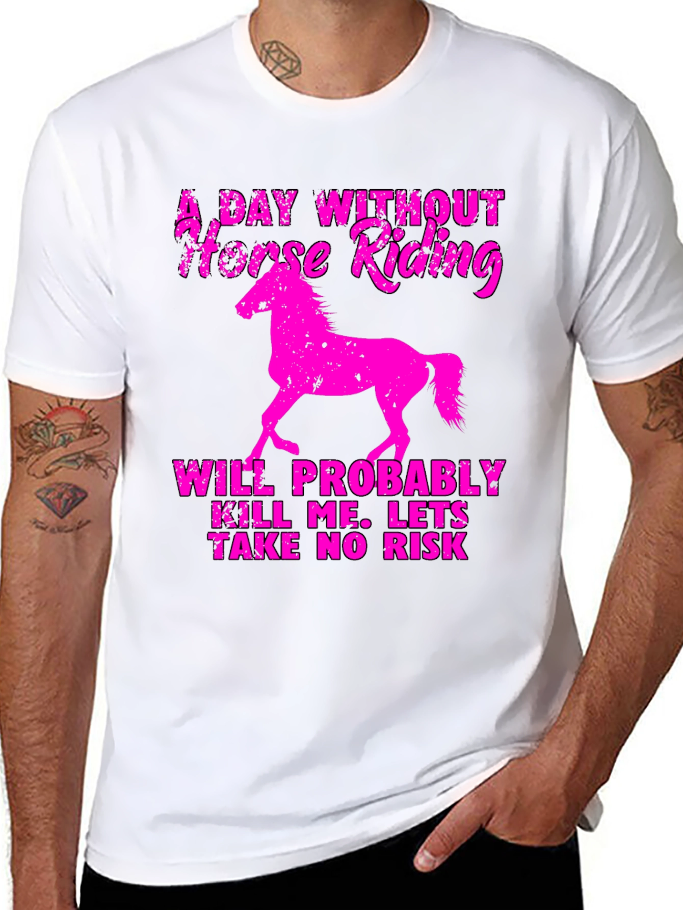 Horse Riding Graphic Tee - A Day Without