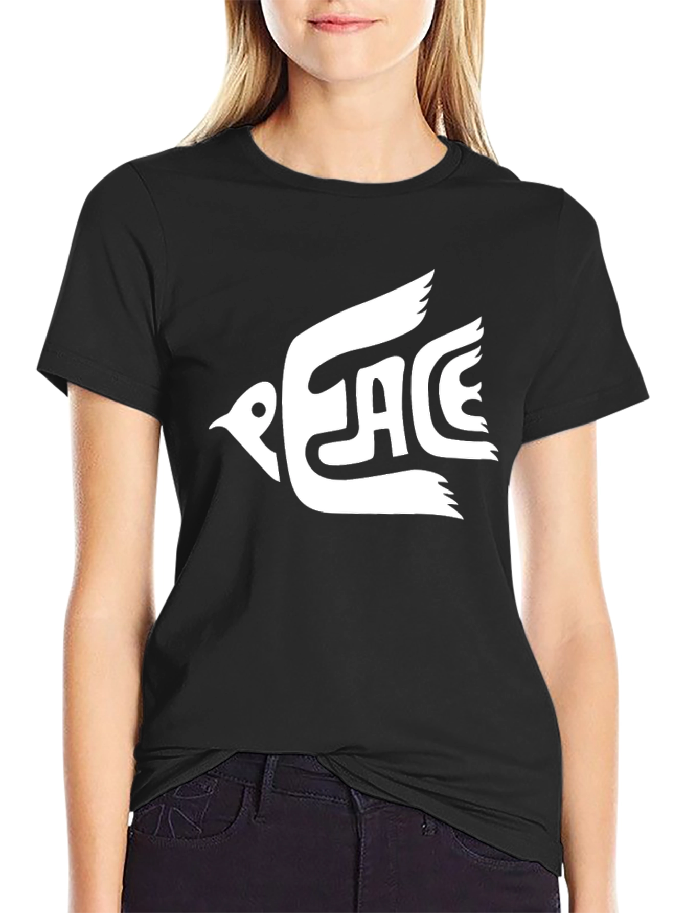 Peace Dove Graphic T-Shirt - Mens Black Tee