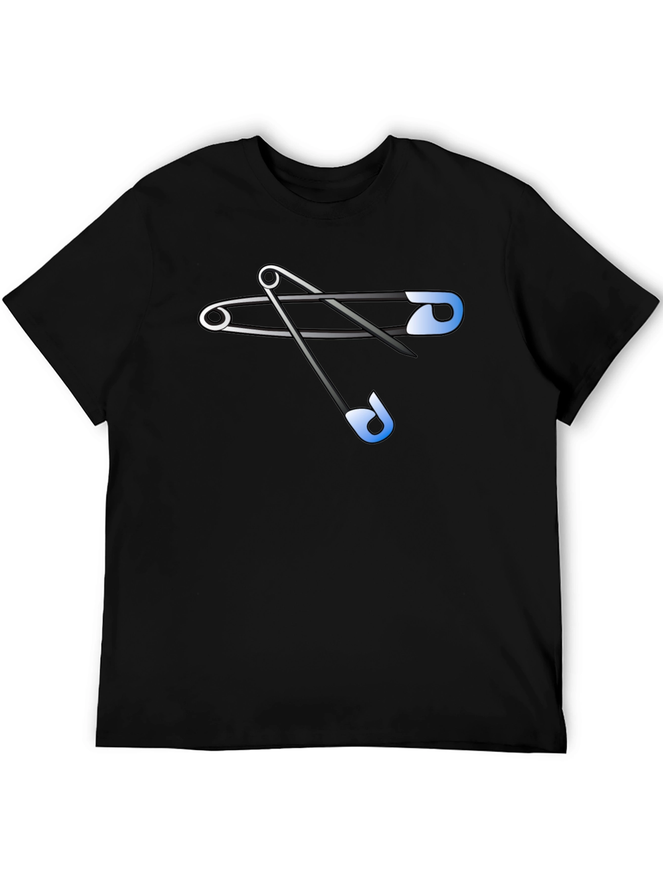 Safety Pins Graphic Tee - Black