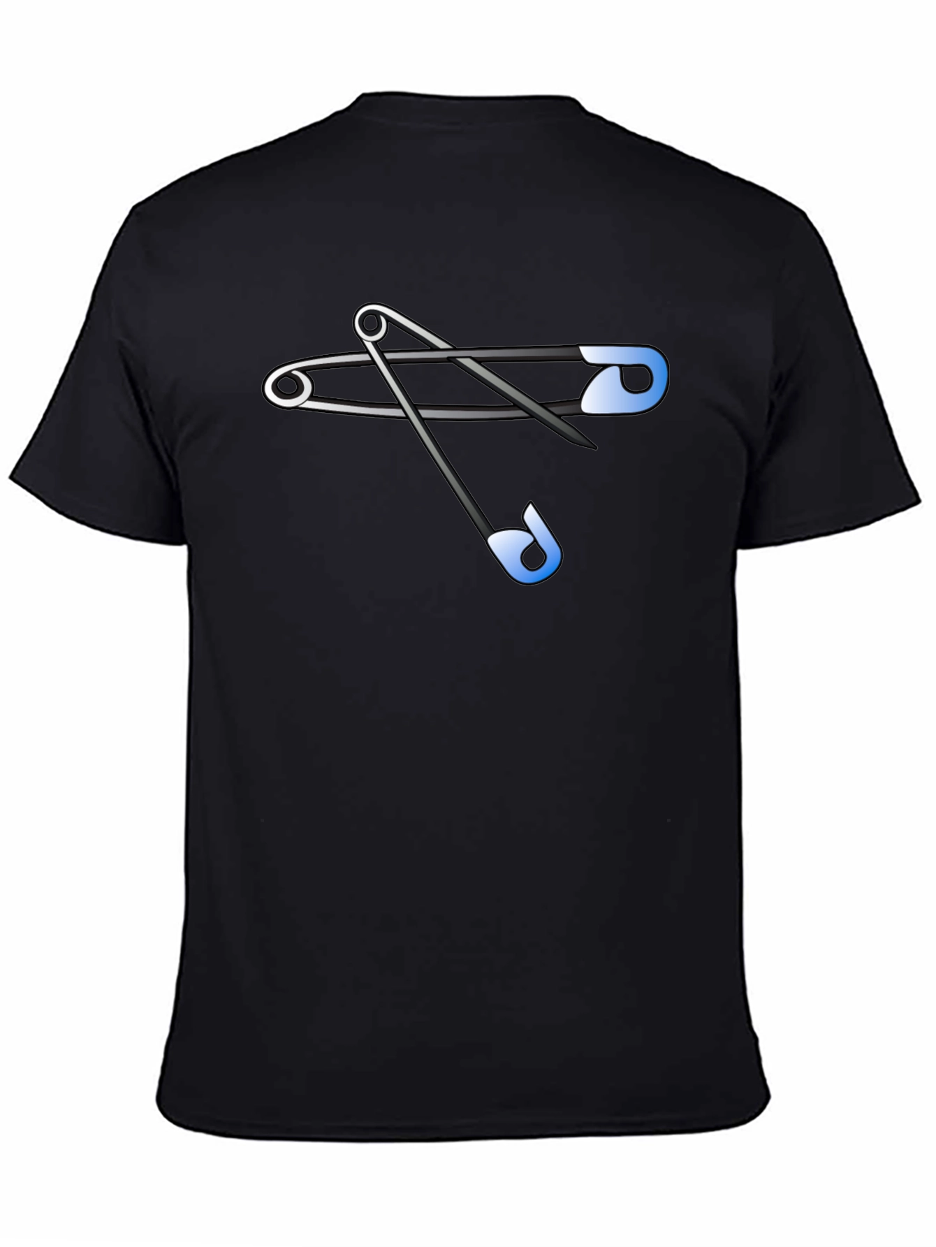 Safety Pins Graphic Tee - Black