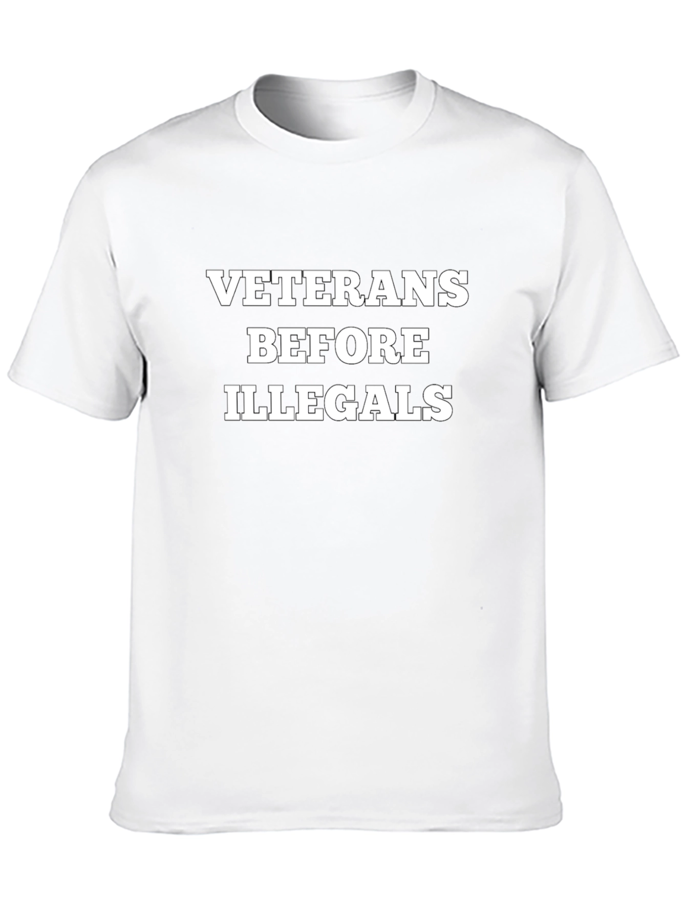 Veterans Before Illegals Graphic T-Shirt