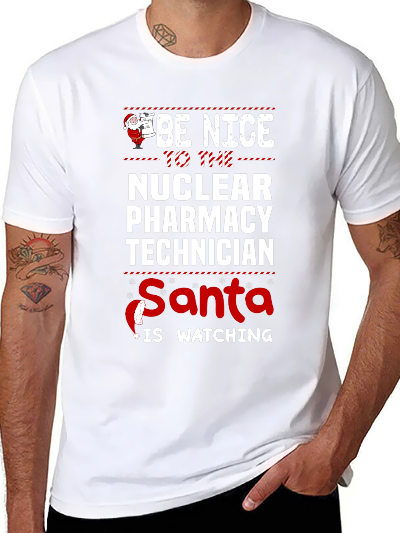 Nuclear Pharmacy Tech Santa T-Shirt