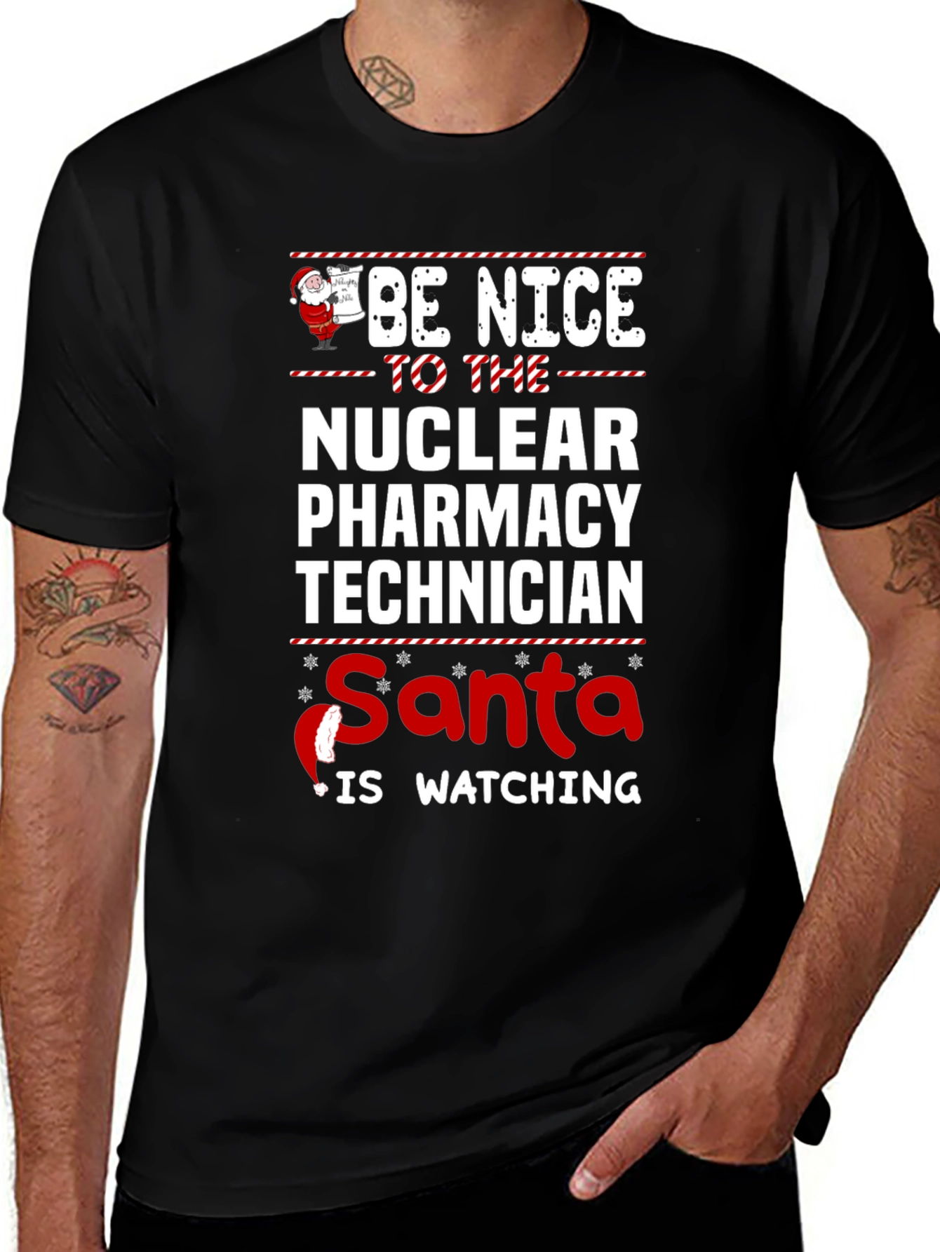Nuclear Pharmacy Tech Santa T-Shirt