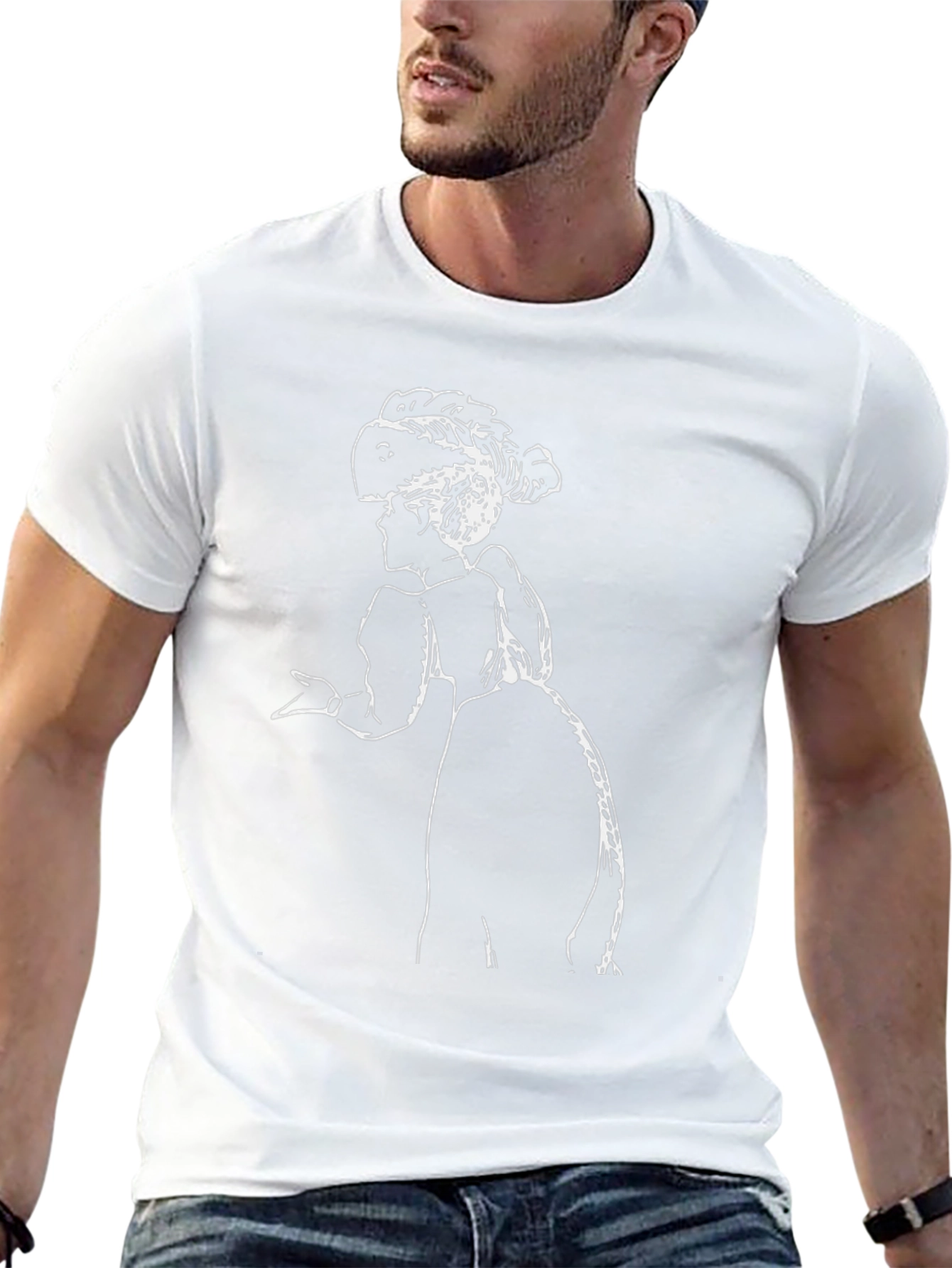 Victorian Lady Graphic Tee - Black Cotton T-Shirt