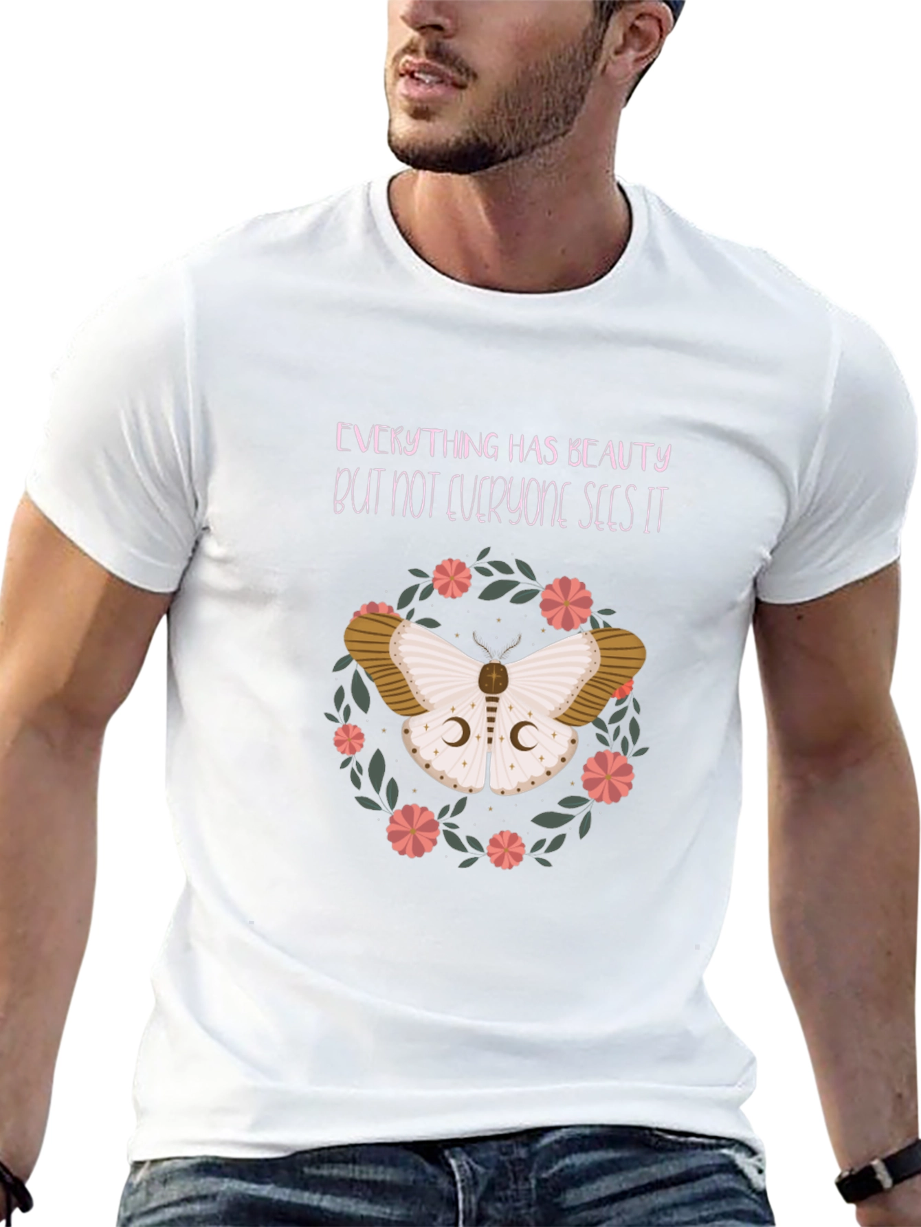 Moth Beauty T-Shirt - Inspirational Graphic Tee