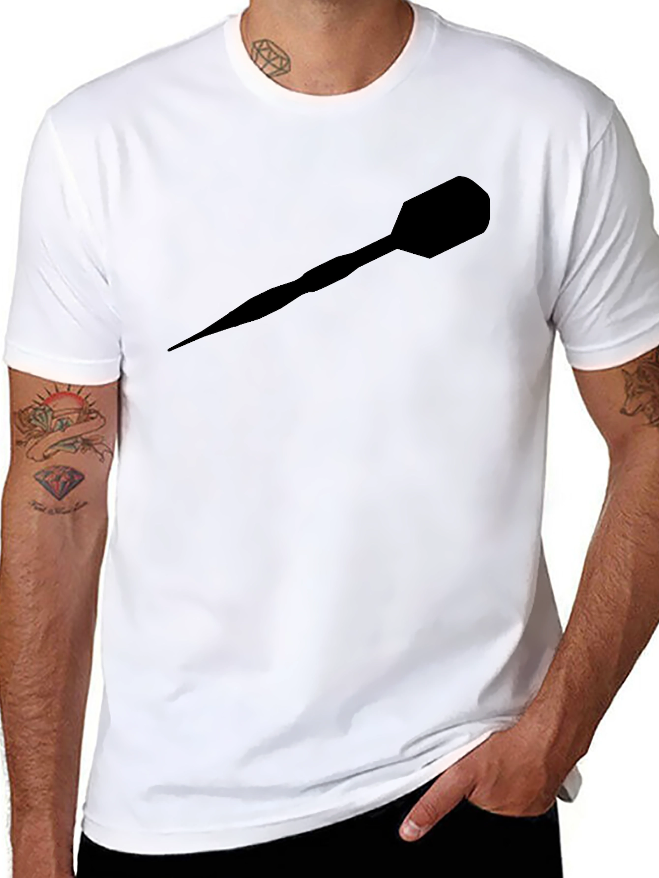Darts Graphic Tee - Black Casual Shirt