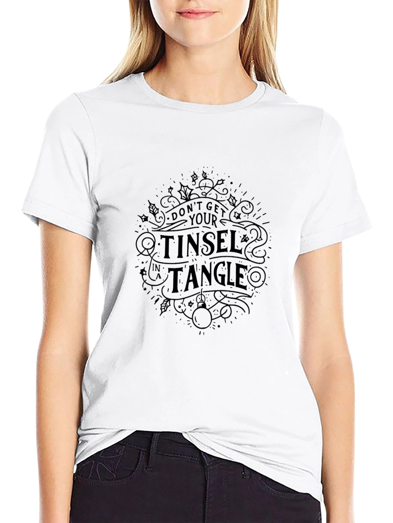 Tinsel Tangle Black Graphic Tee