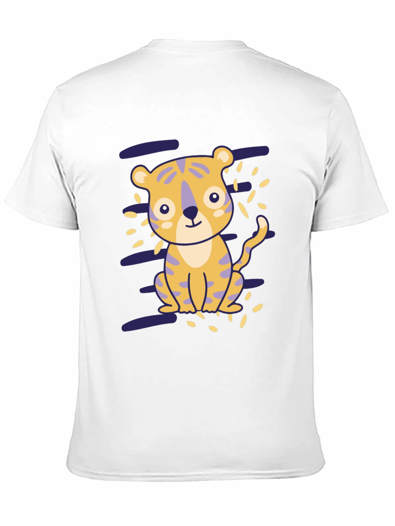 Cute Tiger Graphic Black T-Shirt