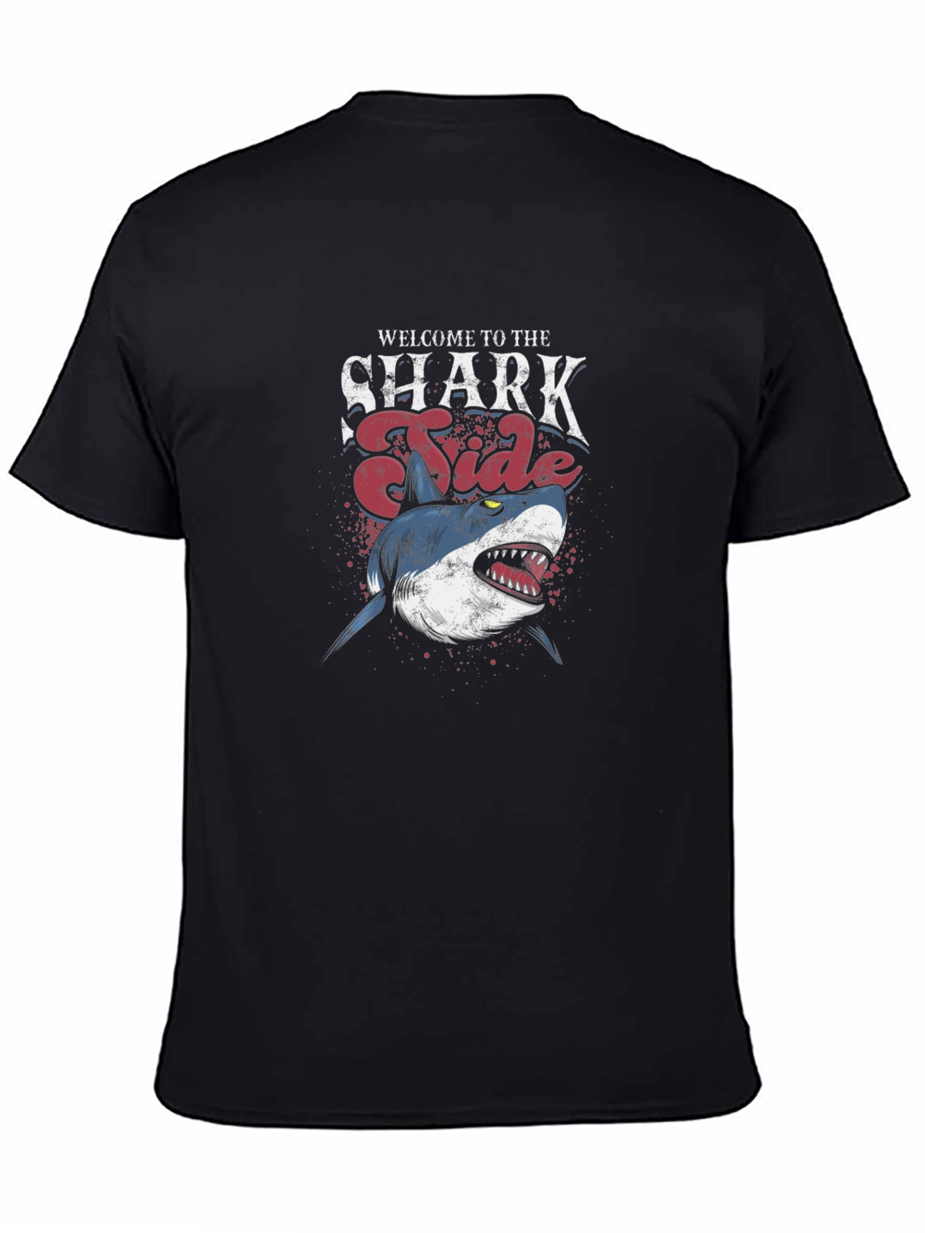 Shark Tide Graphic T-Shirt - Black