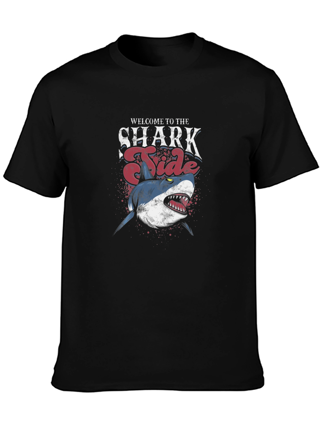 Shark Tide Graphic T-Shirt - Black