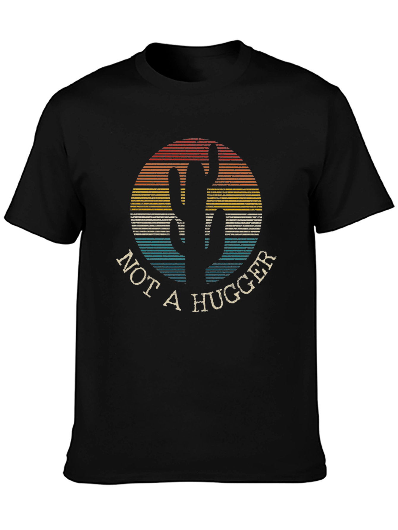 Not A Hugger Cactus Tee - Retro Desert Style