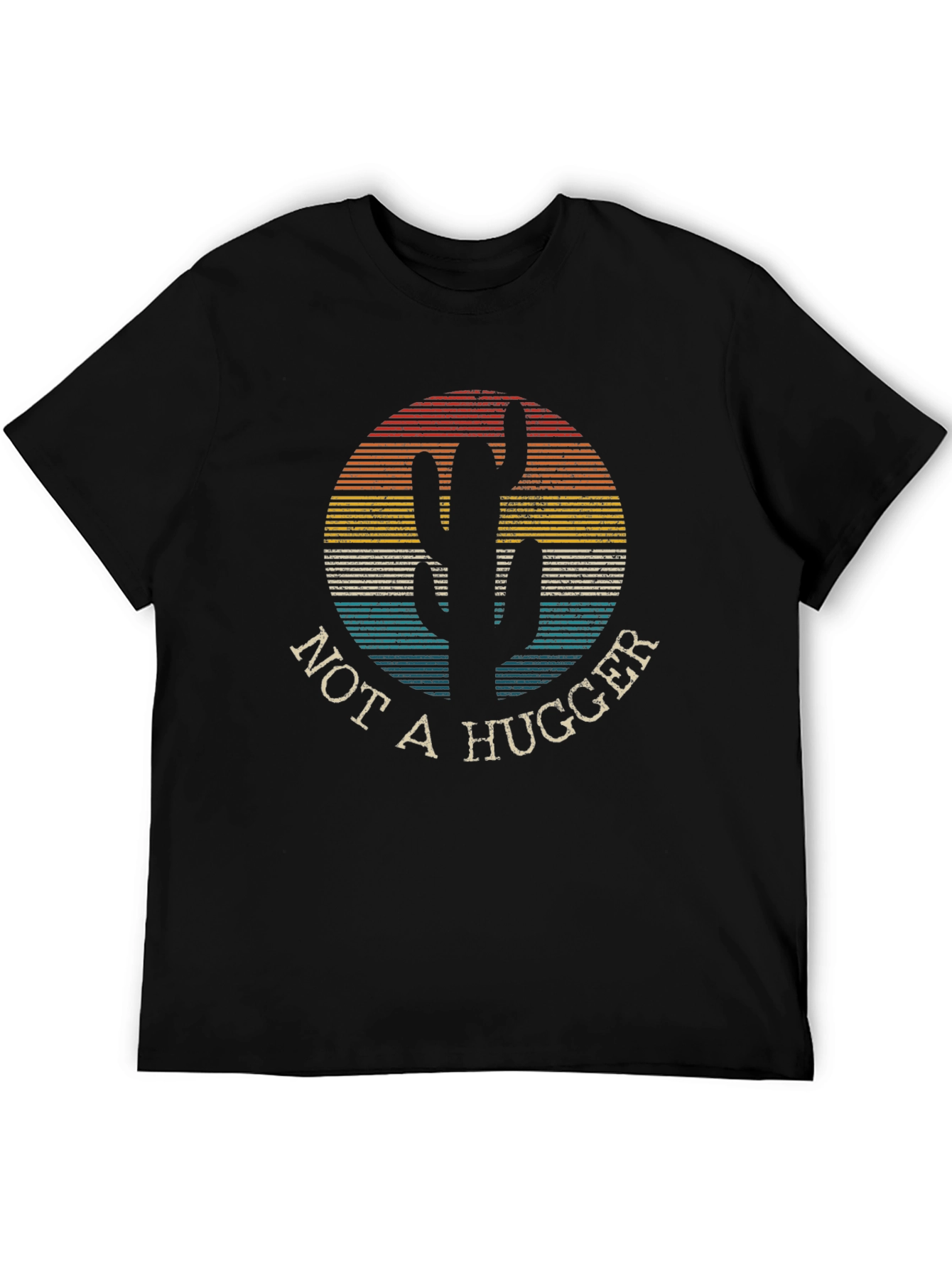 Not A Hugger Cactus Tee - Retro Desert Style