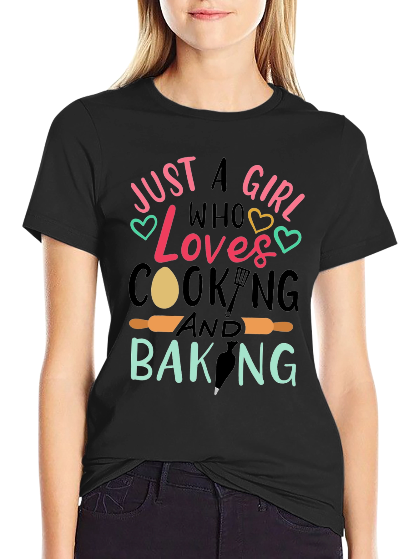 Just A Girl Who Loves Cooking & Baking T-Shirt