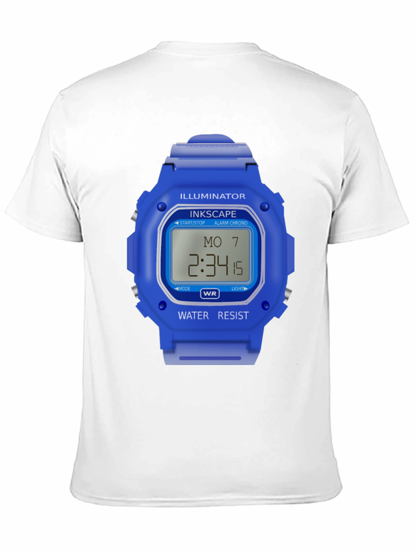 Inkscape Illuminator Watch Graphic Black T-Shirt