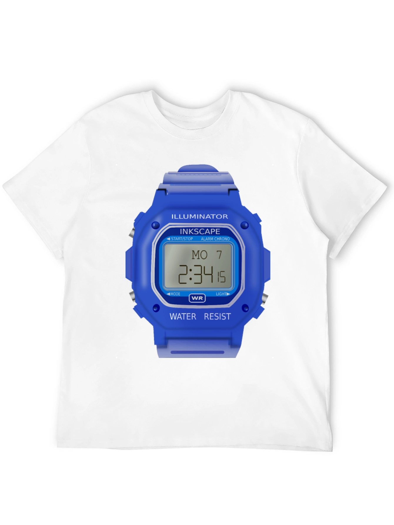Inkscape Illuminator Watch Graphic Black T-Shirt