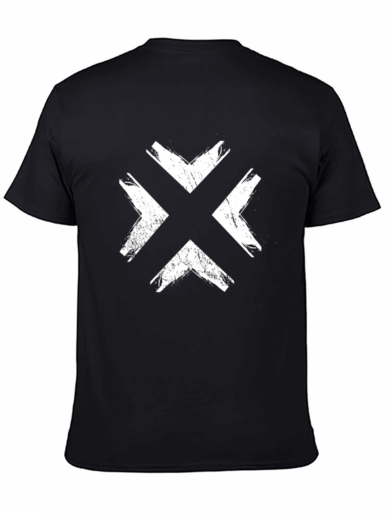 Grunge X Graphic Tee - Stylish Black Cotton T-Shirt
