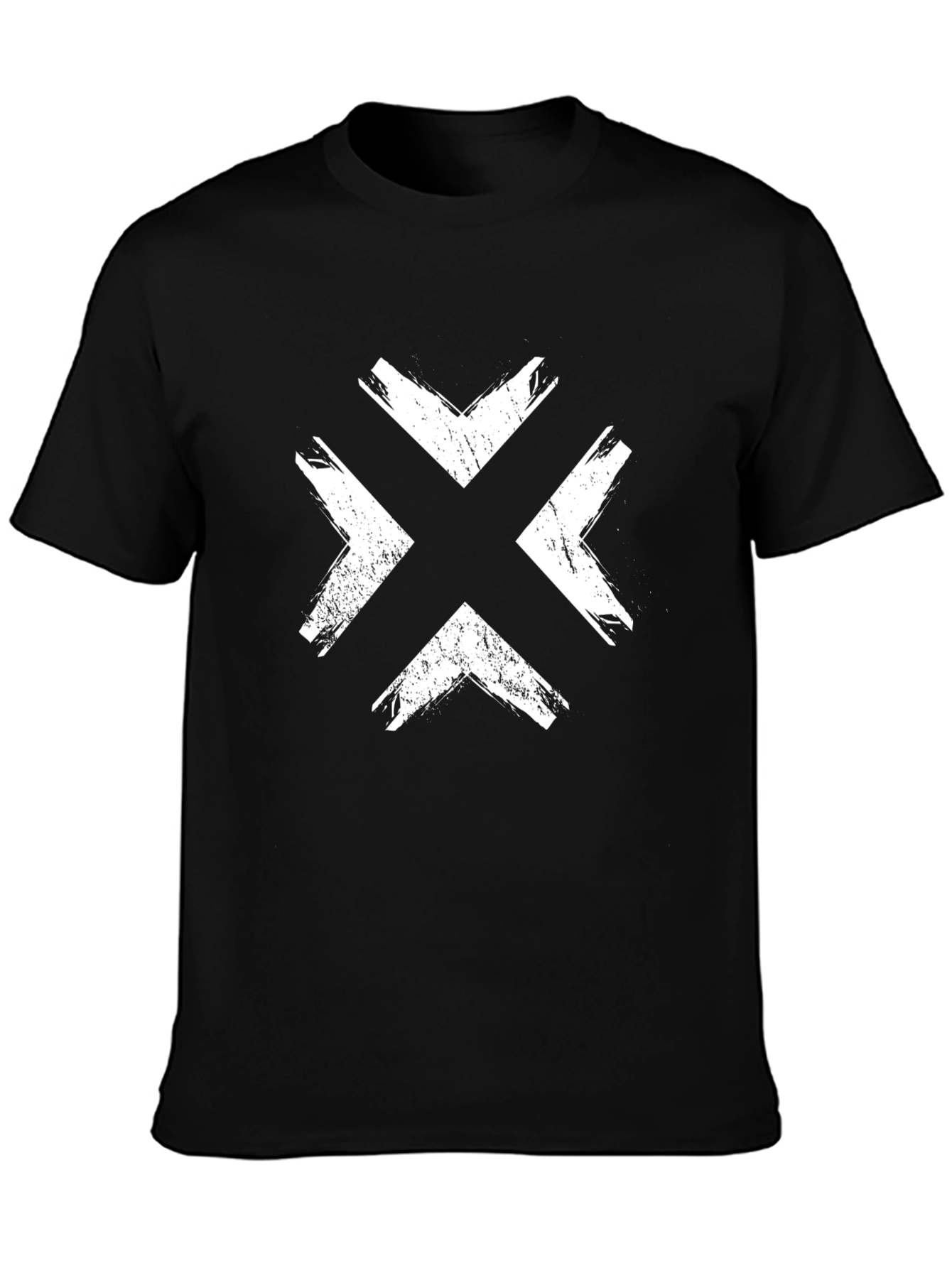 Grunge X Graphic Tee - Stylish Black Cotton T-Shirt