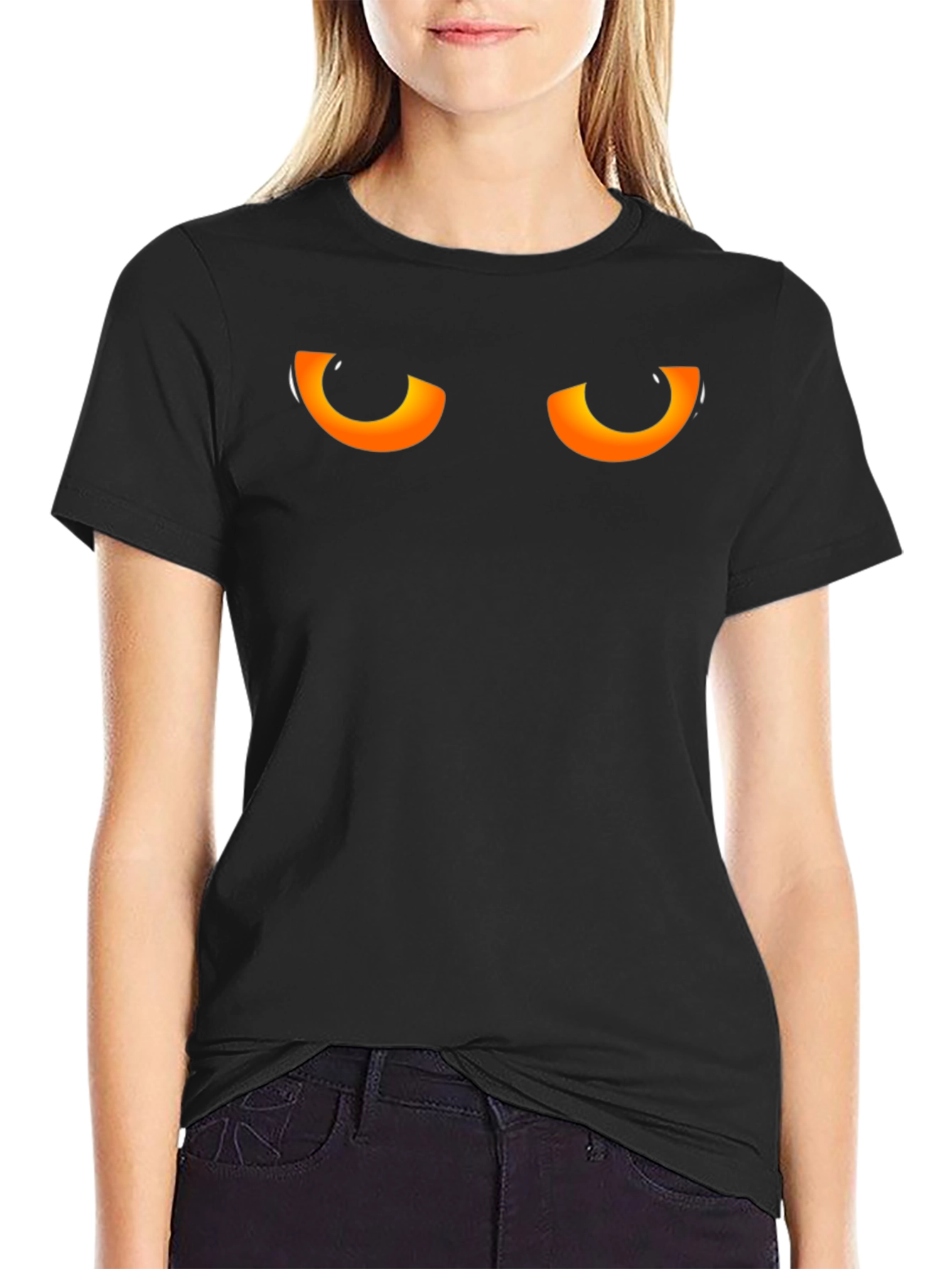 Mens Black Cat Eye T-Shirt