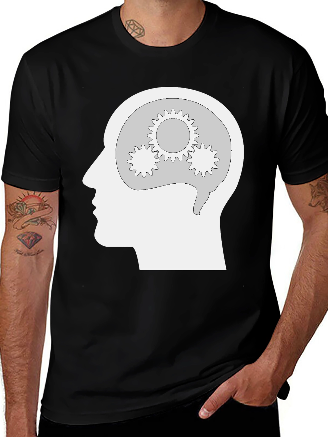Cogito Ergo Sum T-Shirt - Thinking Head Design