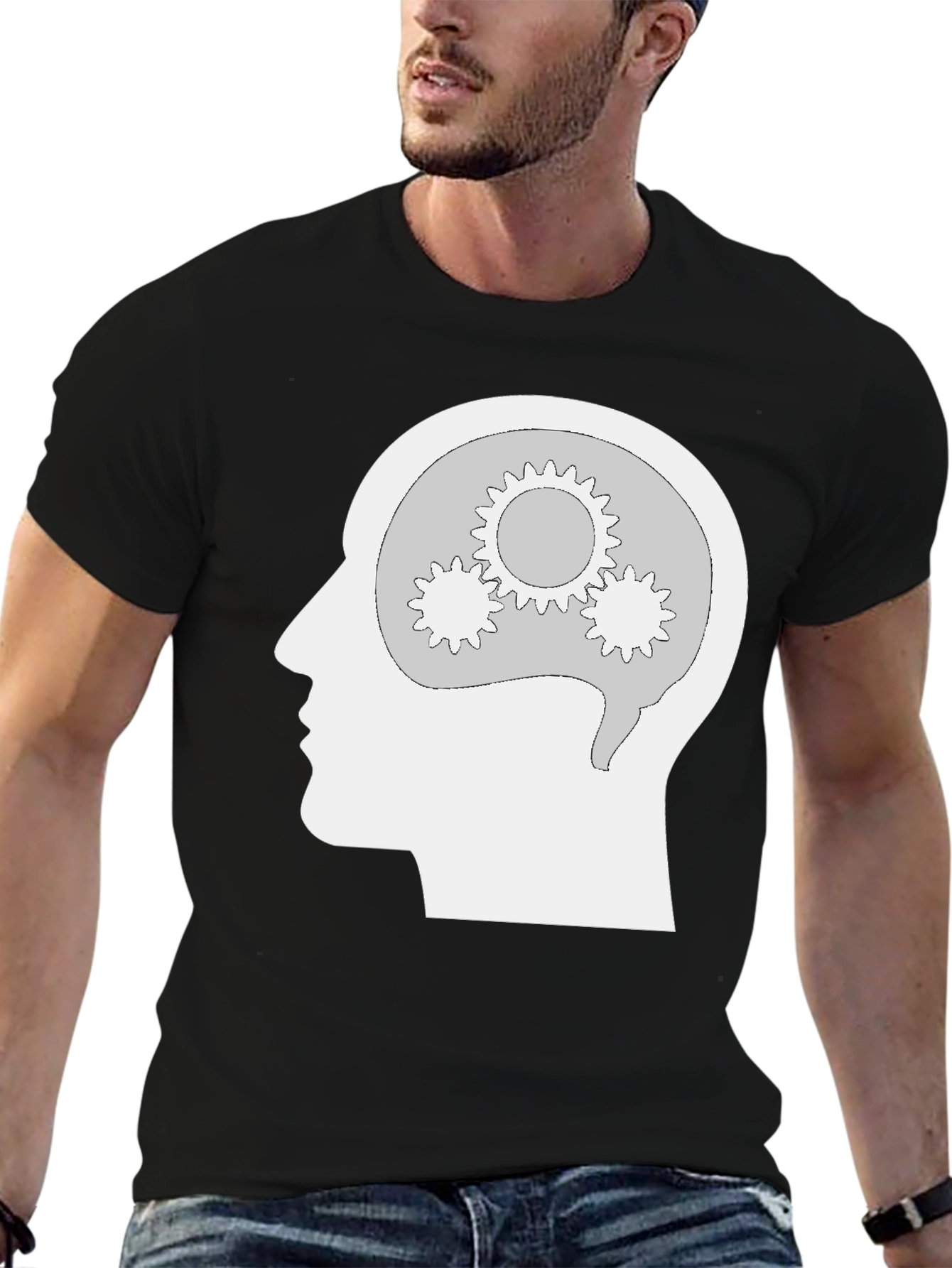 Cogito Ergo Sum T-Shirt - Thinking Head Design