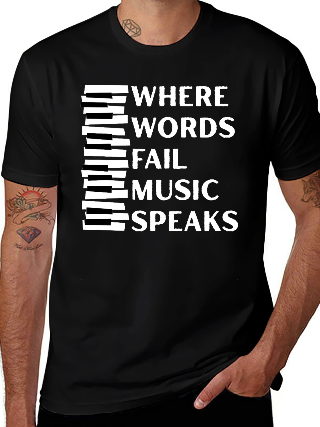 Music Speaks Graphic Tee