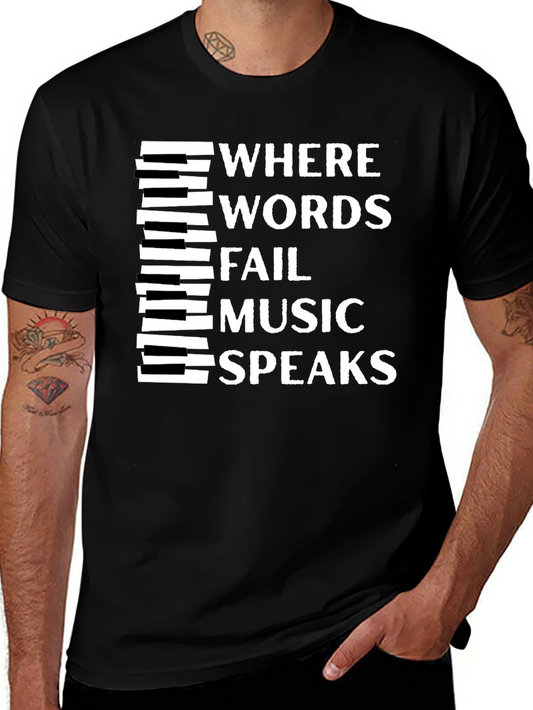 Music Speaks Graphic Tee
