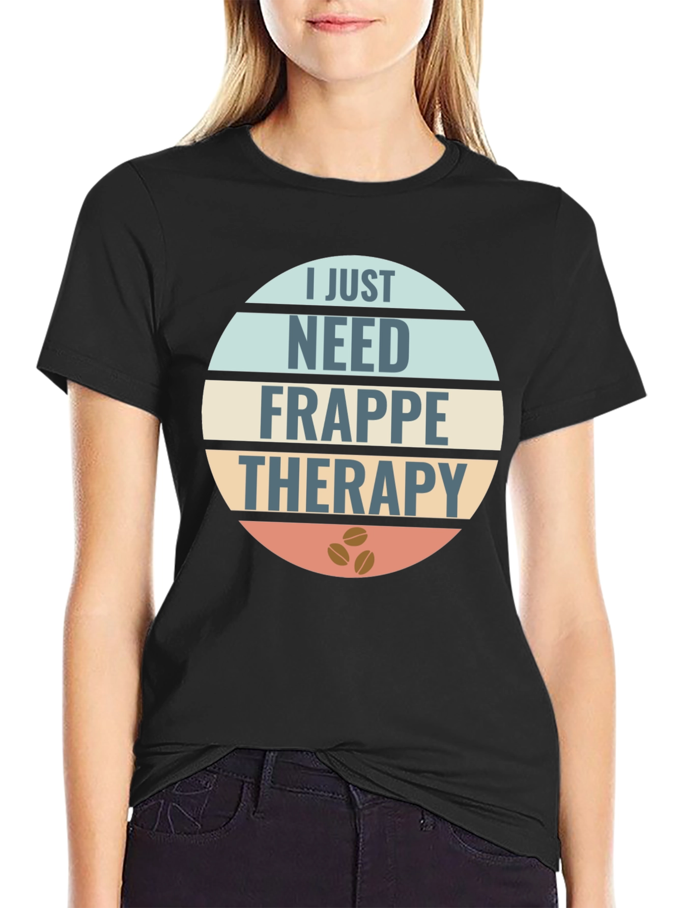 Frappe Therapy Graphic T-Shirt - Coffee Lover Tee