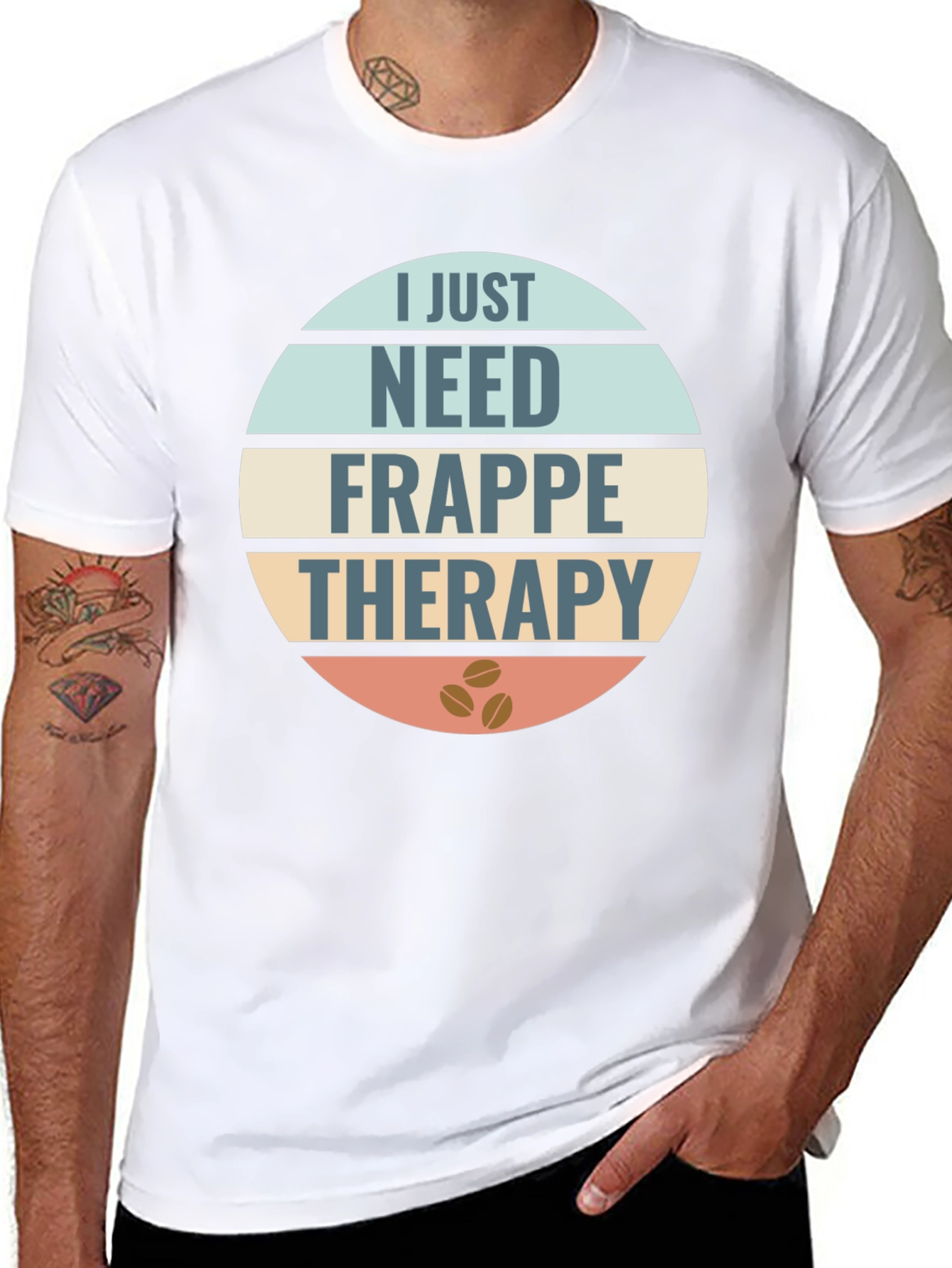 Frappe Therapy Graphic T-Shirt - Coffee Lover Tee