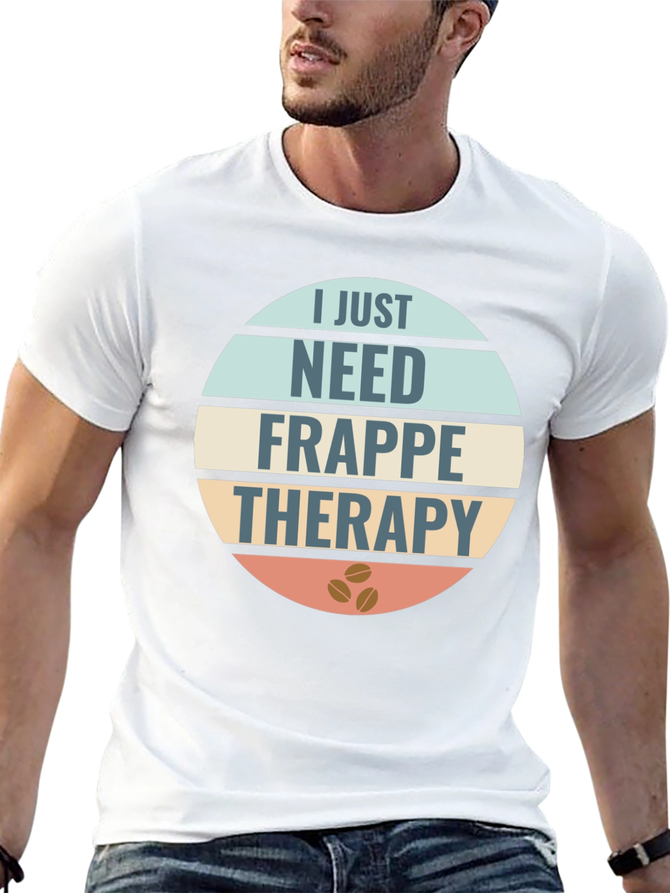 Frappe Therapy Graphic T-Shirt - Coffee Lover Tee