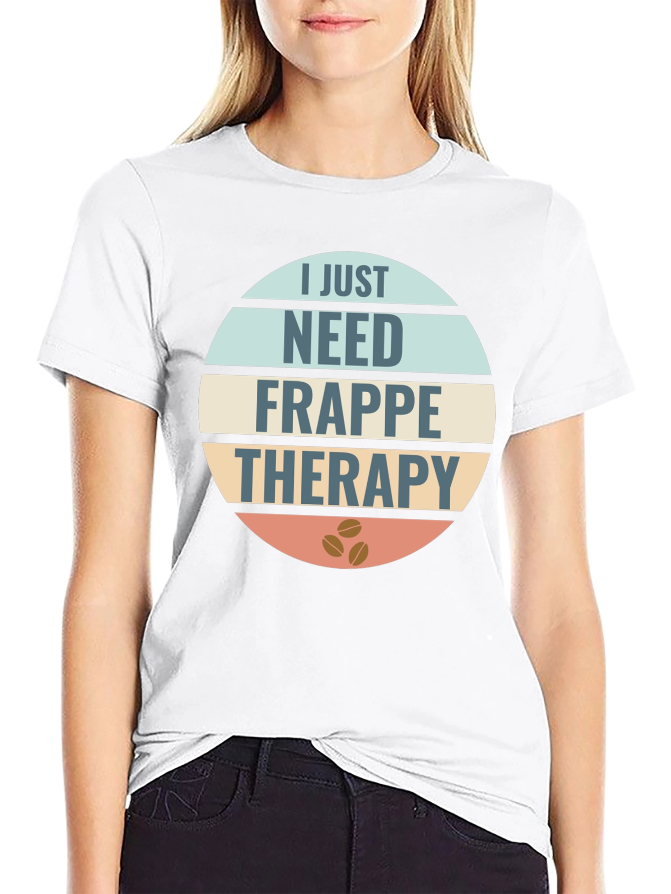 Frappe Therapy Graphic T-Shirt - Coffee Lover Tee