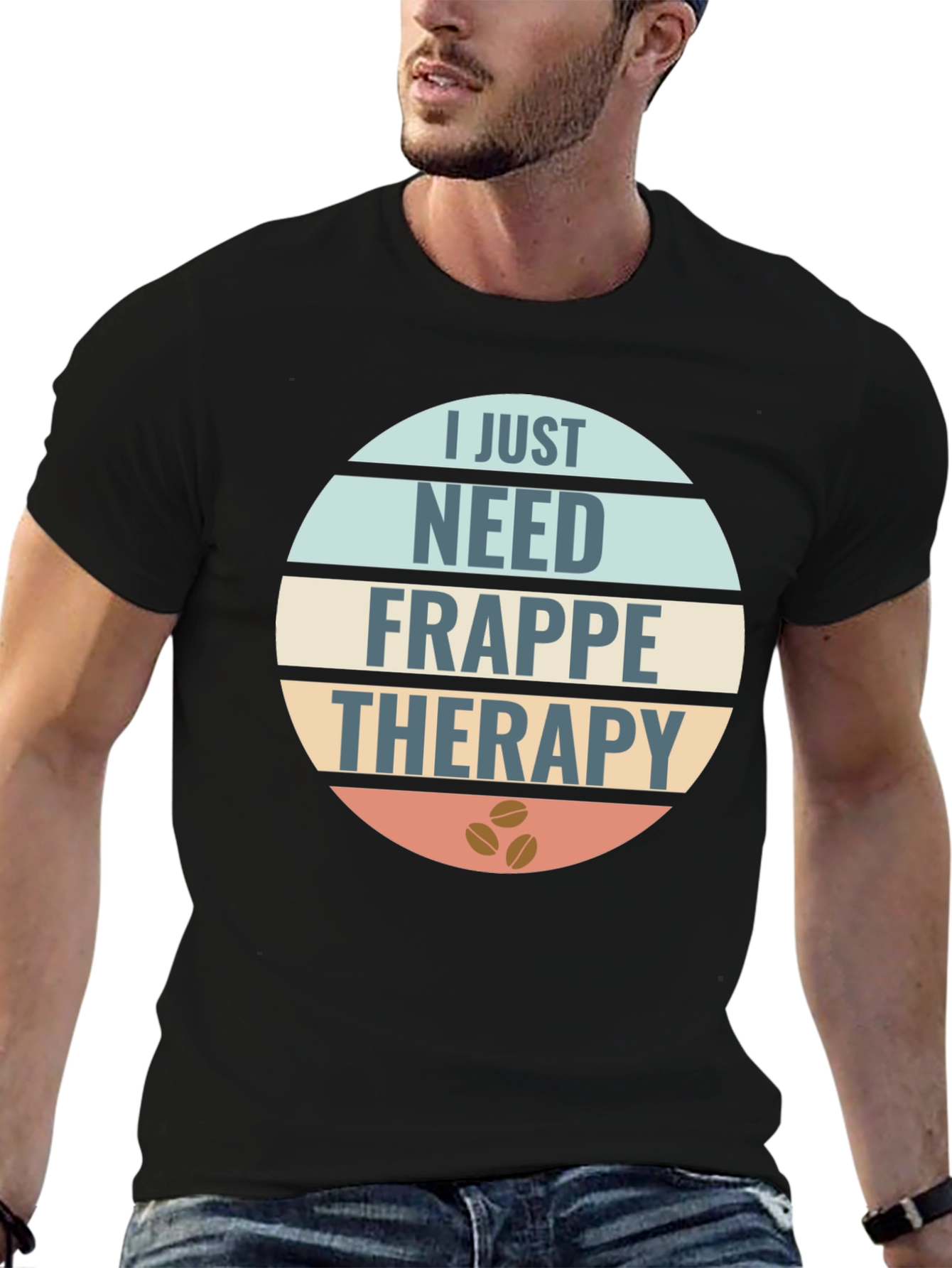 Frappe Therapy Graphic T-Shirt - Coffee Lover Tee