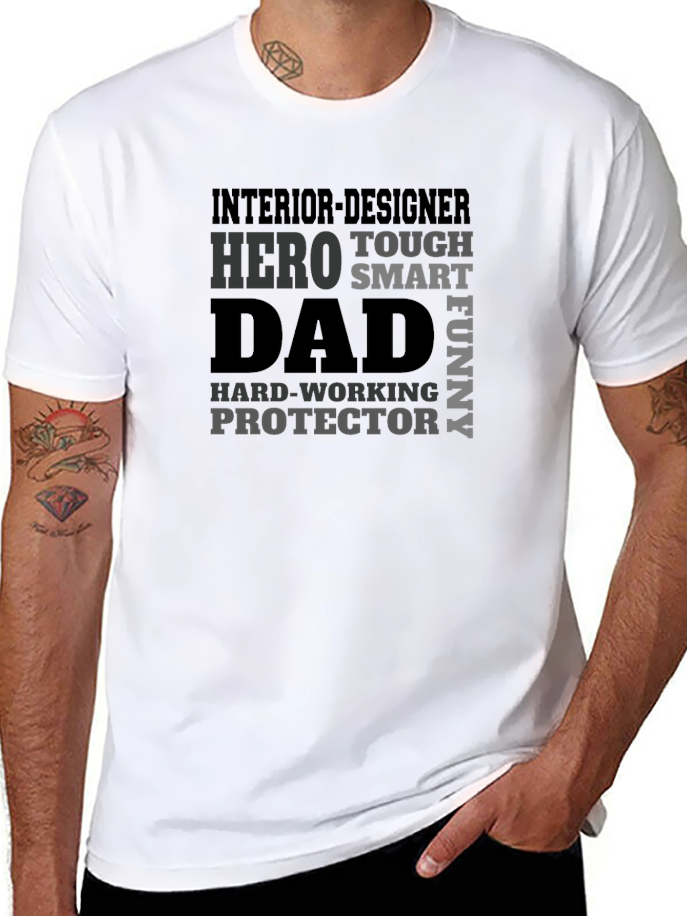 Hero Dad Interior Designer Graphic T-Shirt