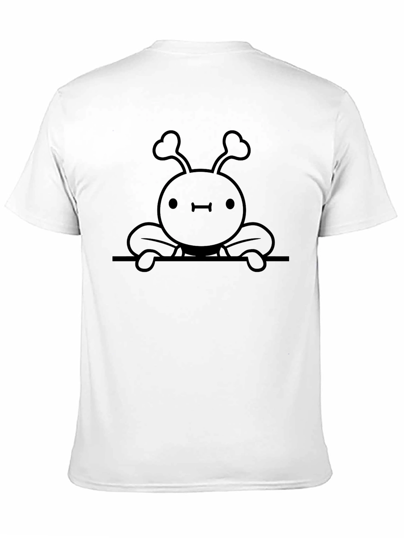 Cute Alien Graphic Black T-Shirt
