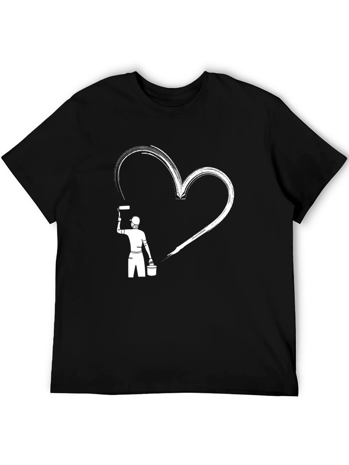 Painter Heart Graphic Tee - Black T-Shirt