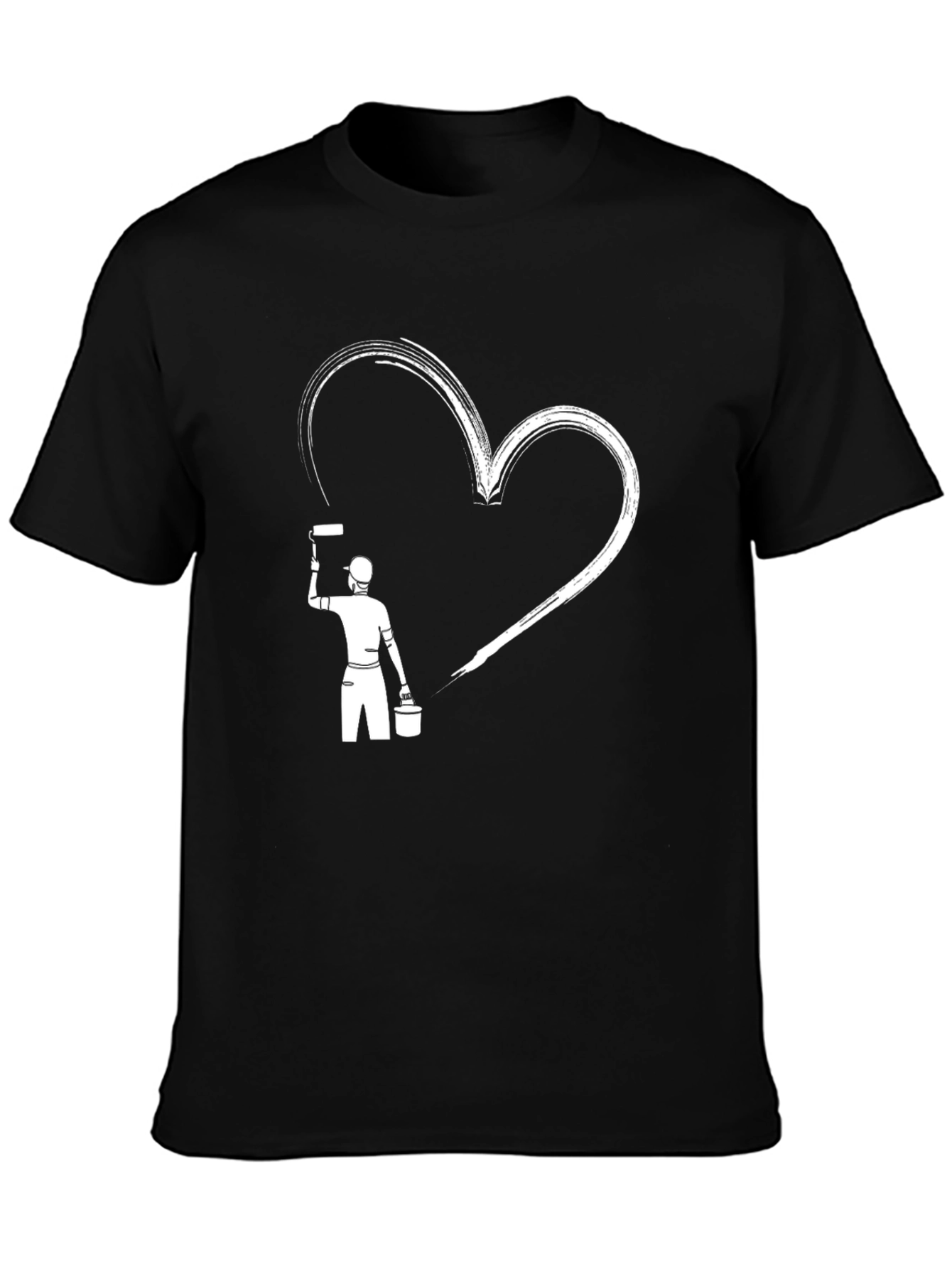 Painter Heart Graphic Tee - Black T-Shirt