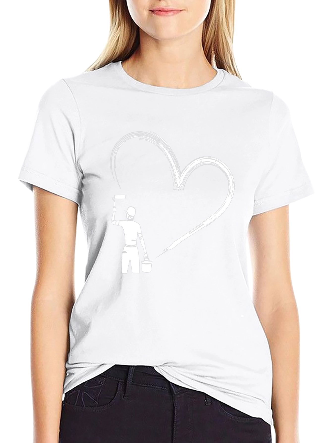 Painter Heart Graphic Tee - Black T-Shirt