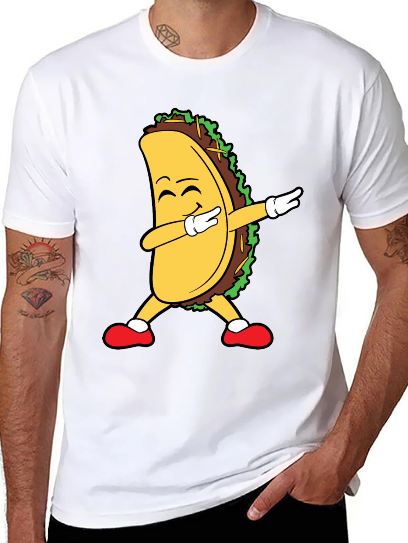 Dabbing Taco Graphic Tee - Black