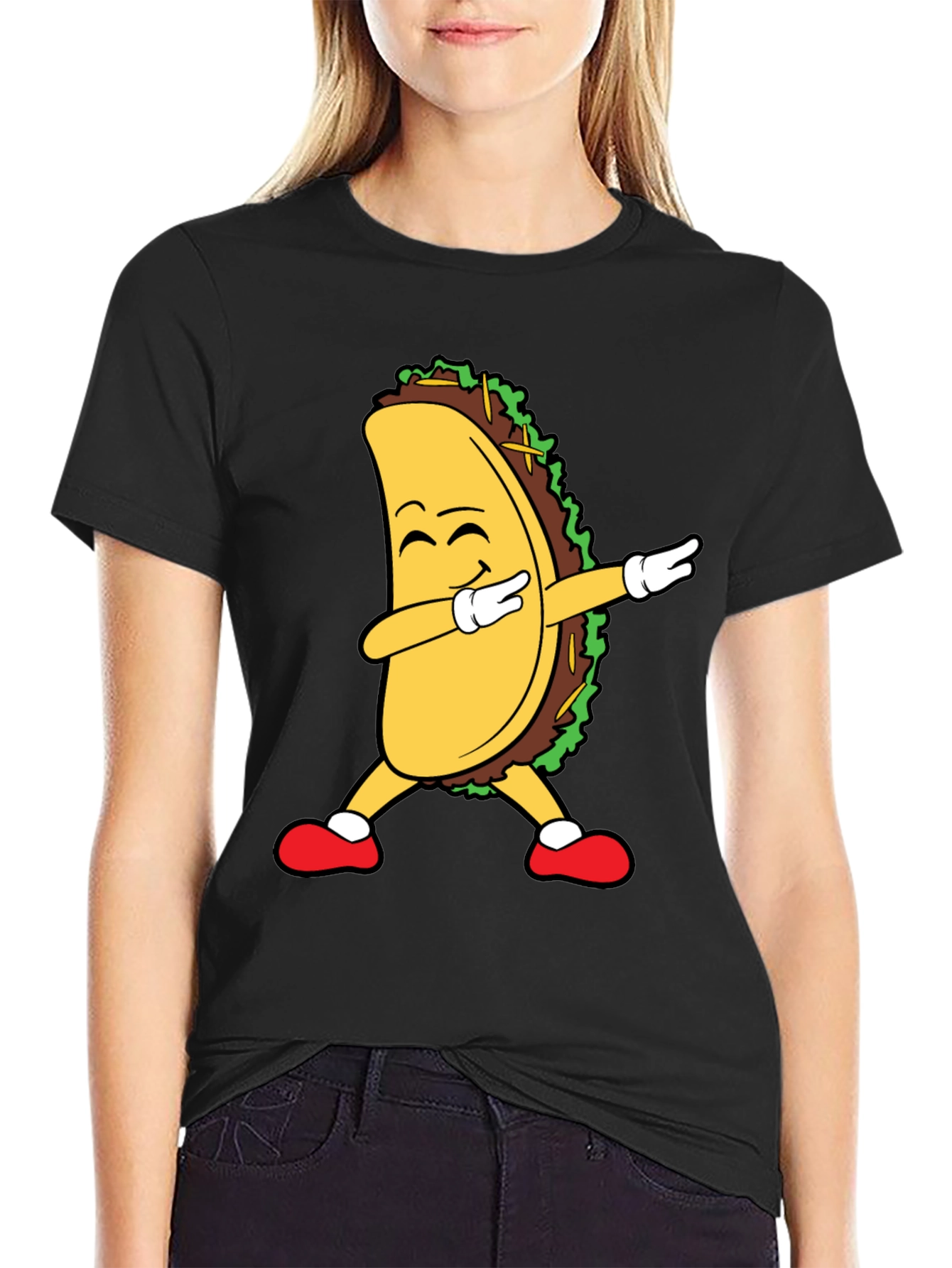 Dabbing Taco Graphic Tee - Black