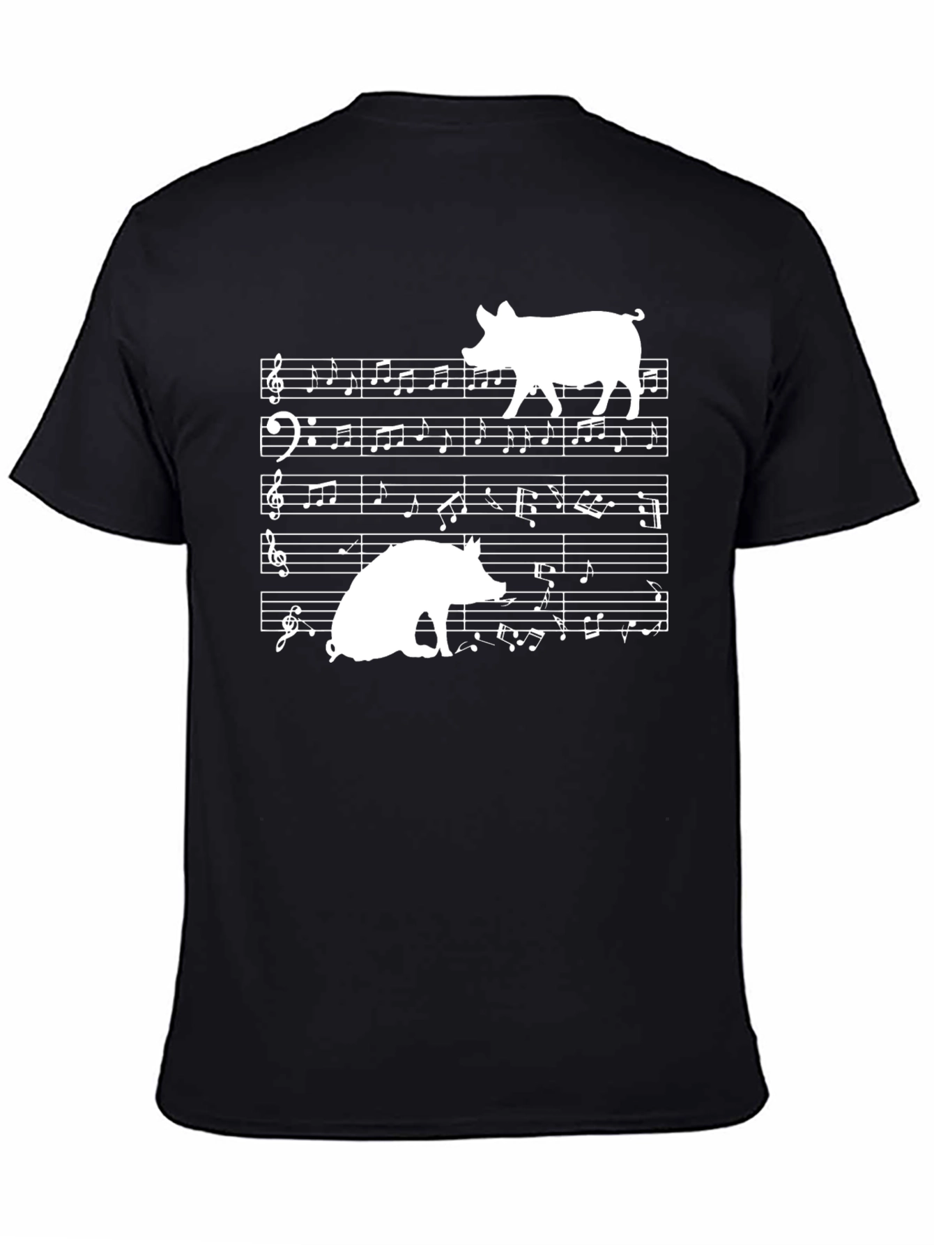Musical Pigs Black Graphic Tee