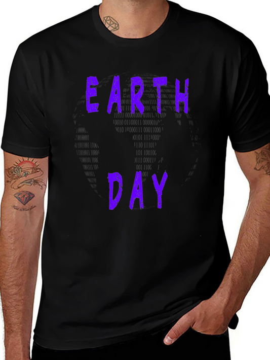 Earth Day Binary Code Graphic Tee