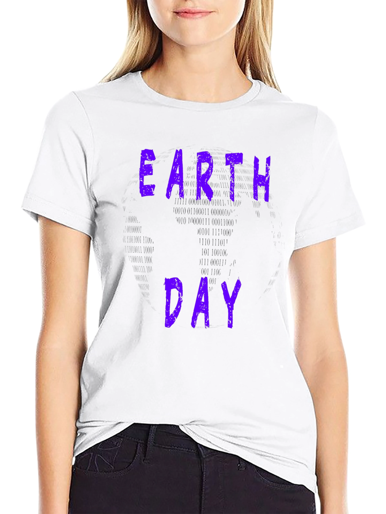 Earth Day Binary Code Graphic Tee