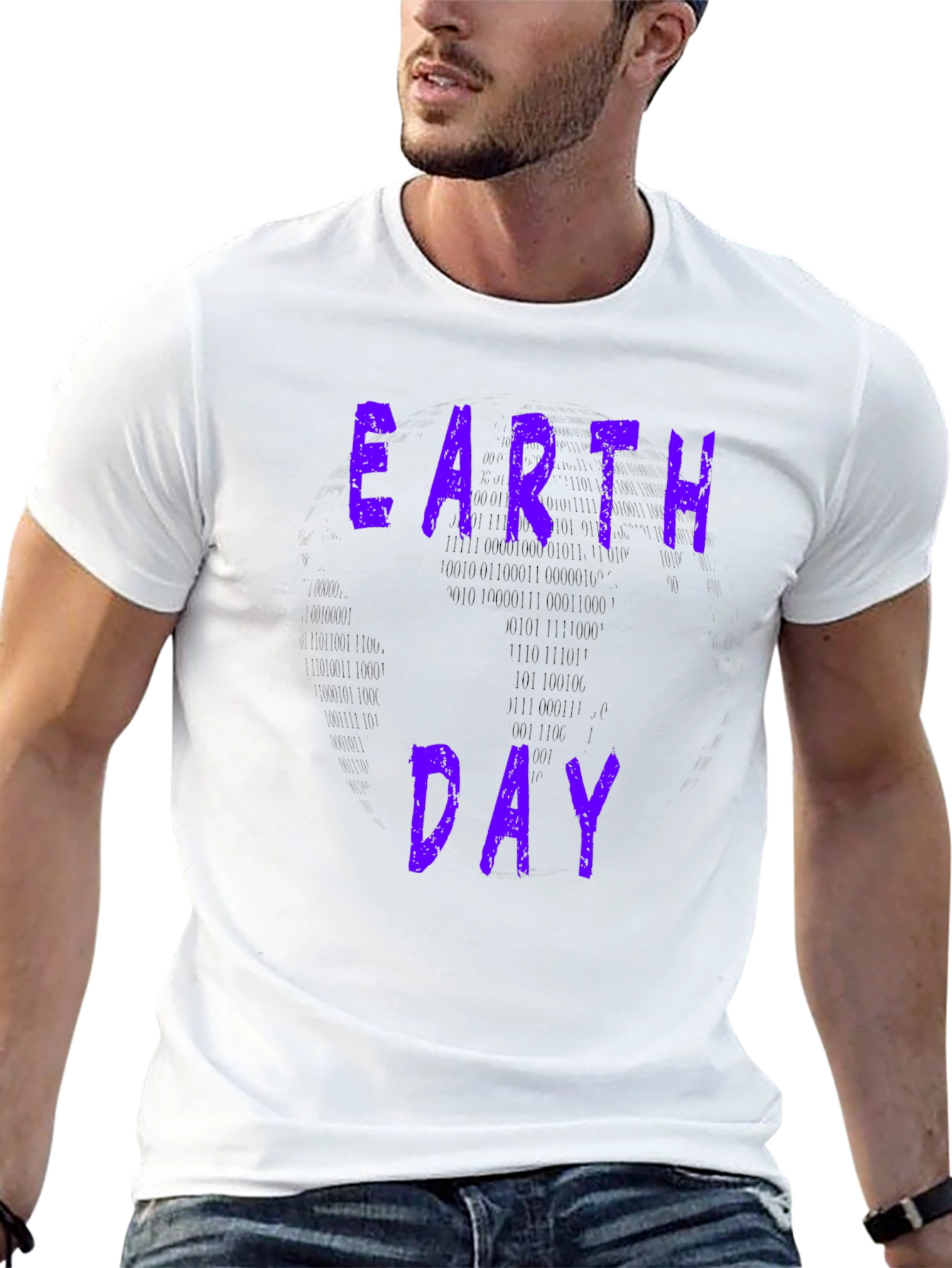 Earth Day Binary Code Graphic Tee
