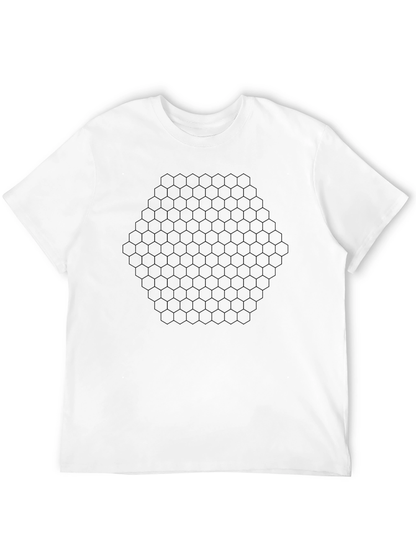 Hex Grid Graphic Tee - Geeky Geometric Design T-Shirt