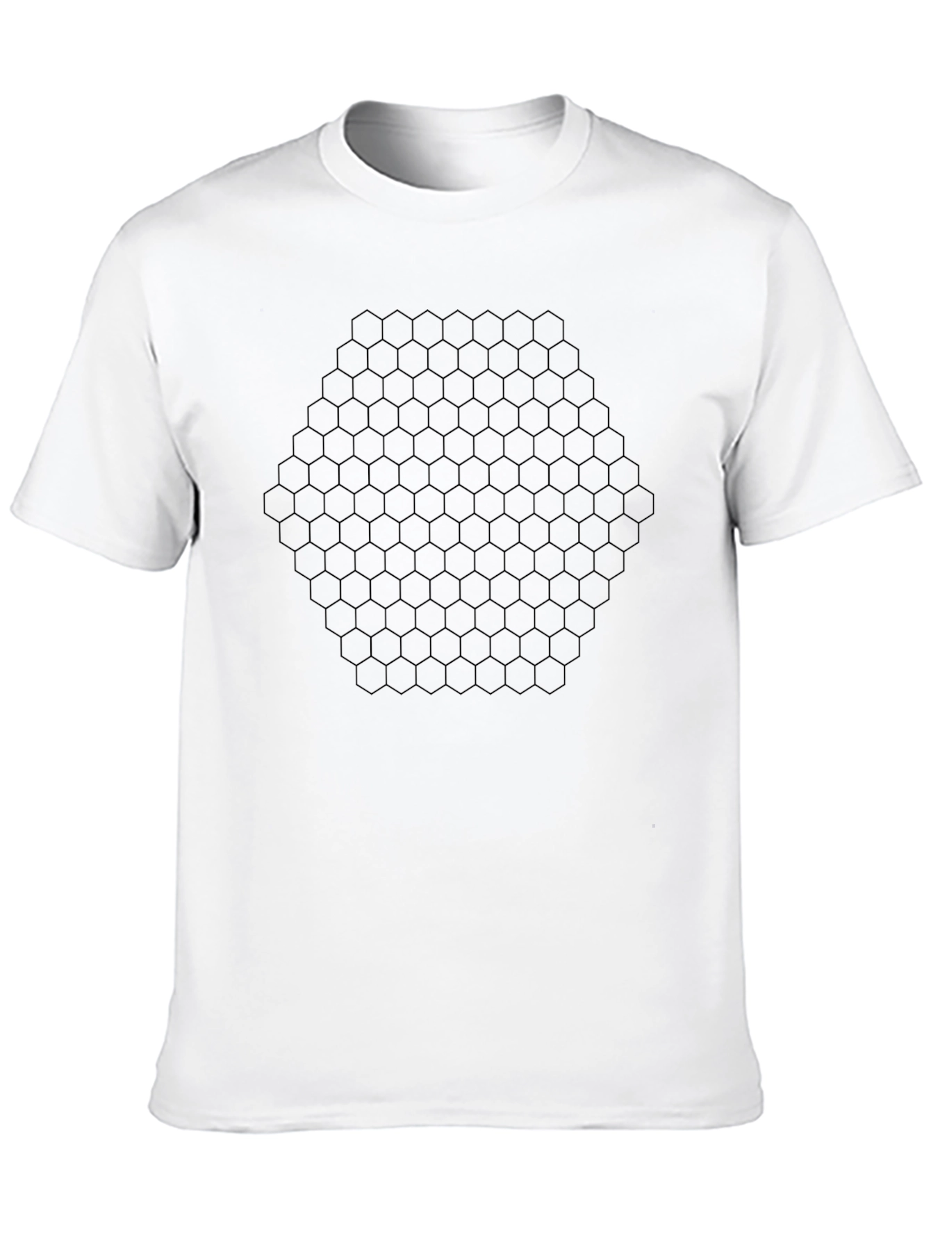 Hex Grid Graphic Tee - Geeky Geometric Design T-Shirt