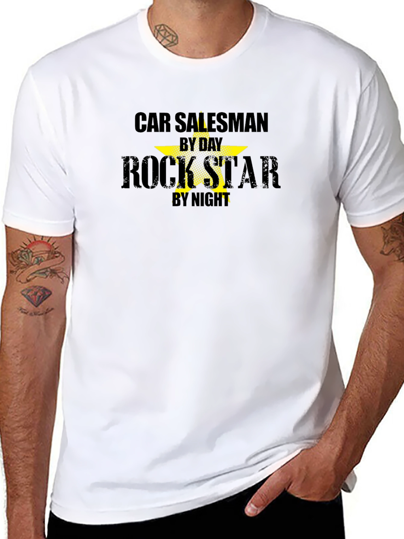 Car Salesman by Day Rockstar by Night Graphic Tee