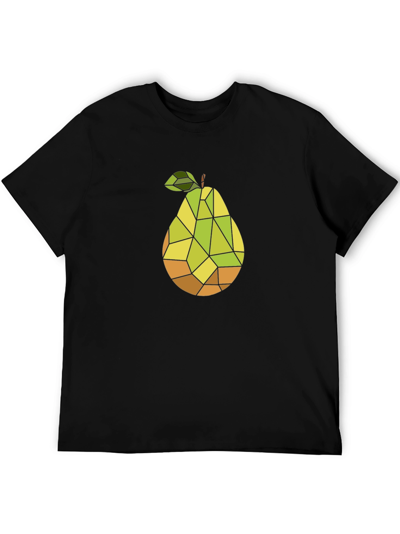 Geometric Pear Graphic Tee - Modern Art T-Shirt
