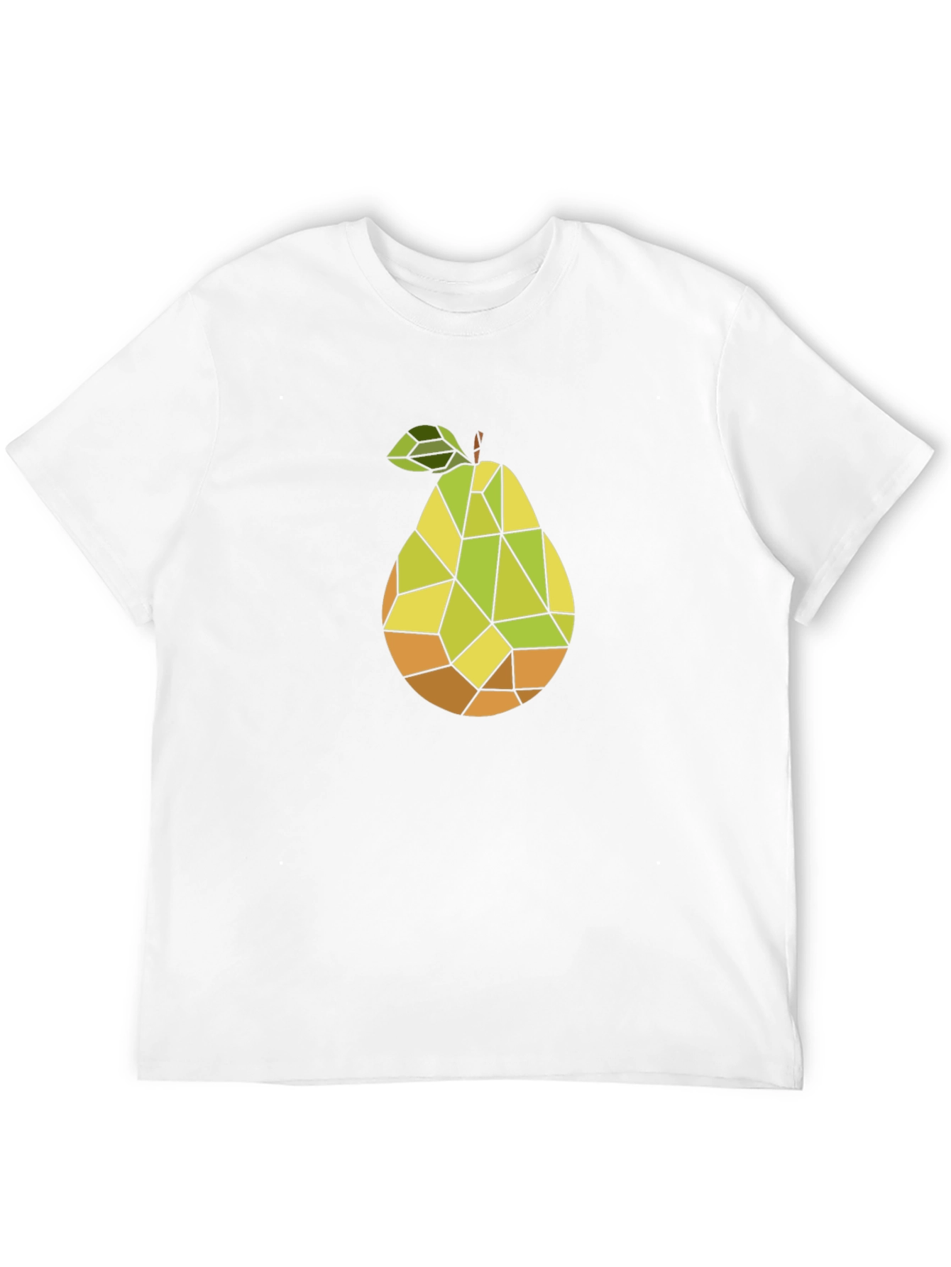 Geometric Pear Graphic Tee - Modern Art T-Shirt