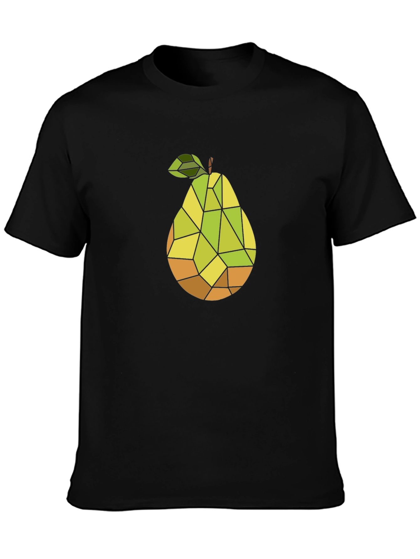 Geometric Pear Graphic Tee - Modern Art T-Shirt