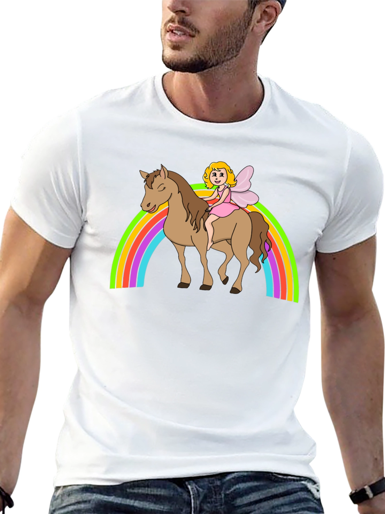 Fairy Rainbow Horse T-Shirt - Magical Graphic Tee